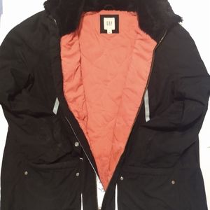 Women's hooded parka 100% polyfilled Black size Xl